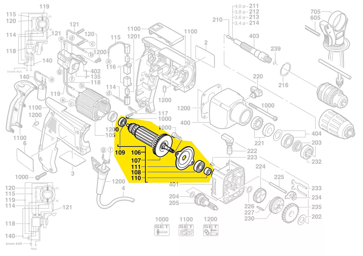Induit réf. 4931426260 AEG